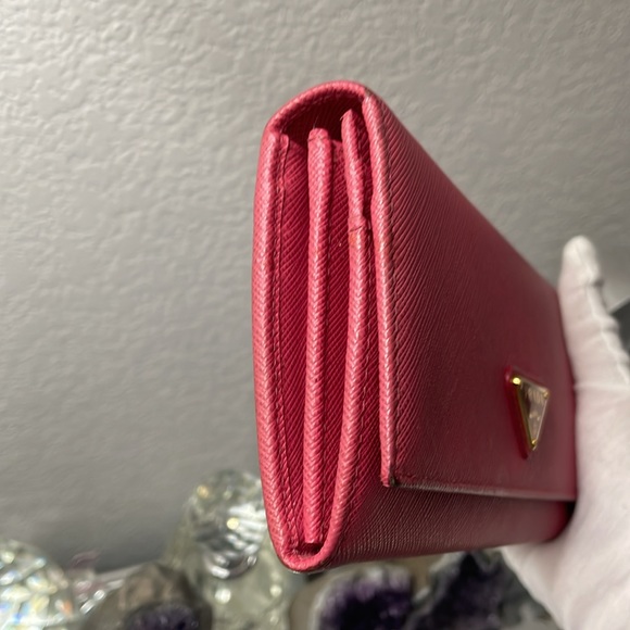 EUC, Auth PRADA MILANO Saffiano Leather Wallet w/Chain for Satchel  use - Picture 8 of 17